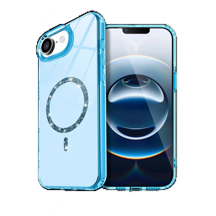 Apple iPhone 16E Live Diamond Magsafe Kapak - Mavi