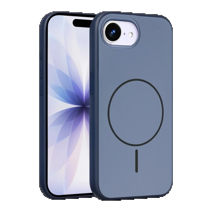 Apple iPhone 16E Neva Magsafe Kapak - Lacivert