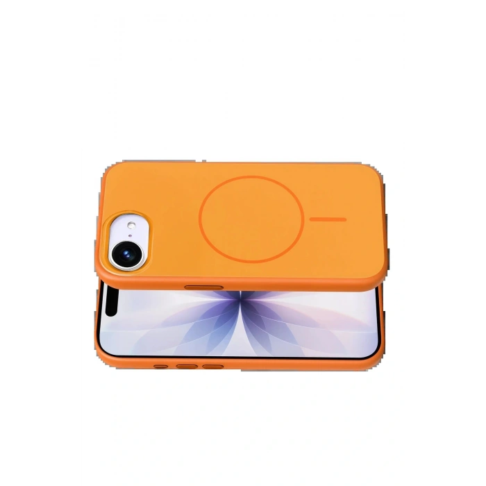 Apple iPhone 16E Neva Magsafe Kapak - Turuncu