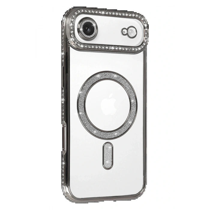 Apple iPhone 17 Air Joke Simli Magneticsafe Kılıf - Gümüş