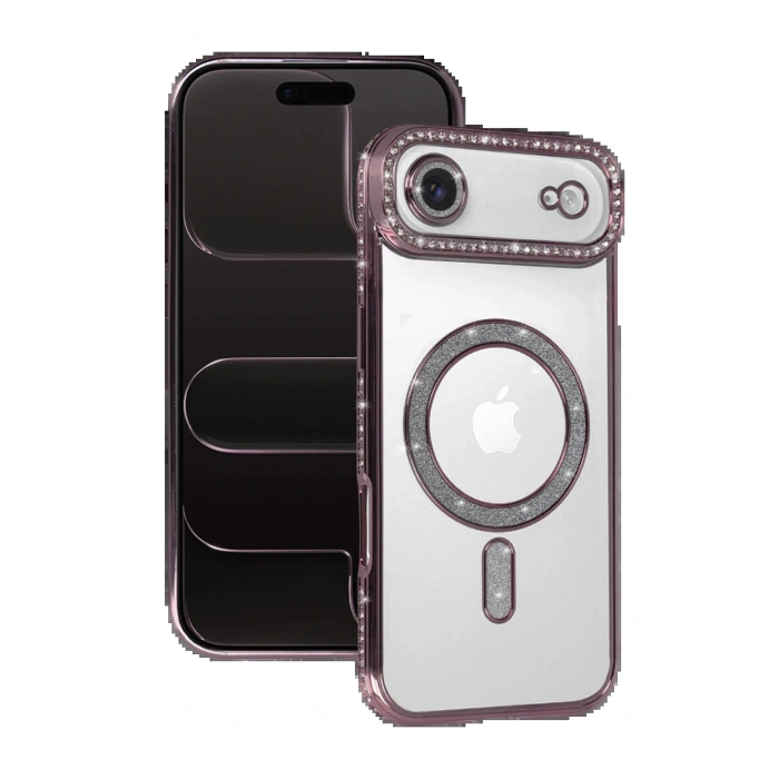 Apple iPhone 17 Air Joke Simli Magneticsafe Kılıf - Pembe