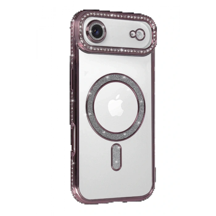 Apple iPhone 17 Air Joke Simli Magneticsafe Kılıf - Pembe