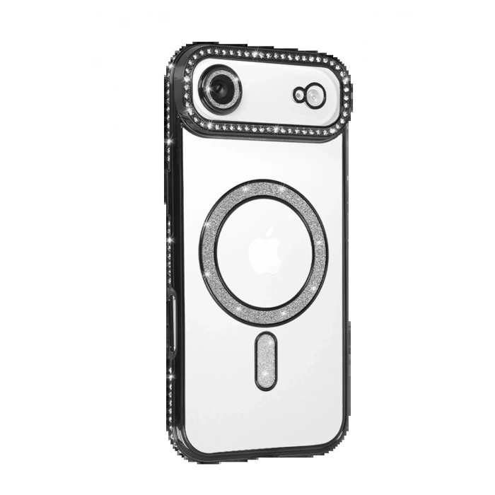 Apple iPhone 17 Air Joke Simli Magneticsafe Kılıf - Siyah