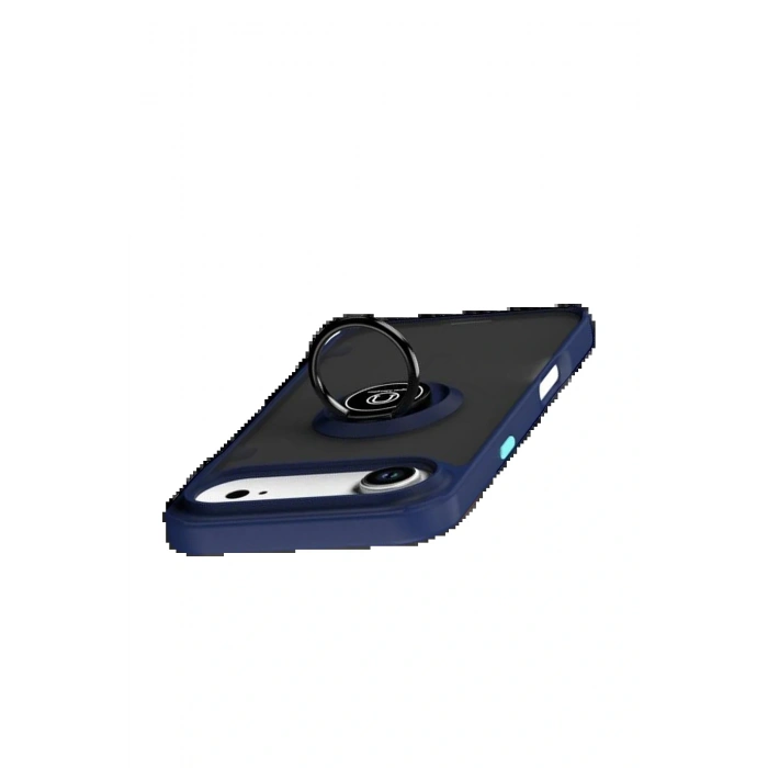 Apple iPhone 17 Air Montreal Yüzüklü Silikon Kapak - Lacivert