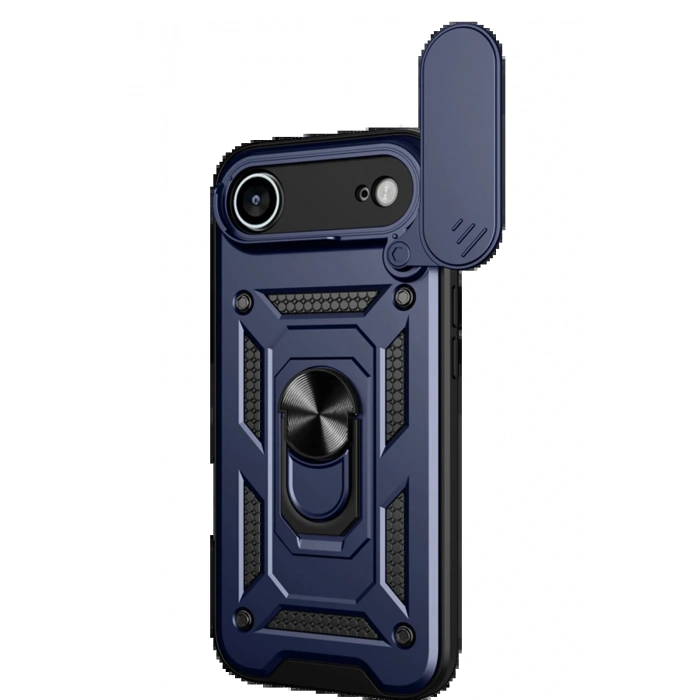 Apple iPhone 17 Air Pars Lens Yüzüklü Silikon - Lacivert