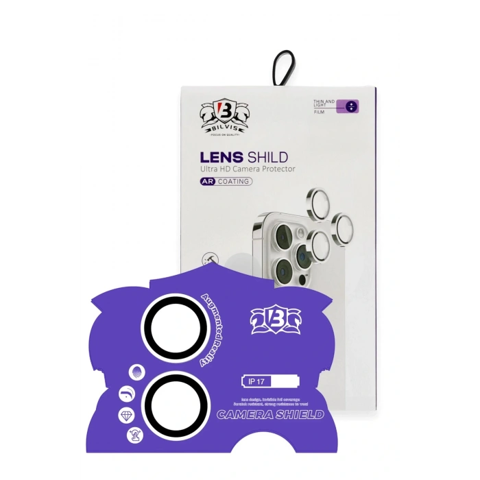 Apple iPhone 17 Bilvis Titan Kamera Lens - Gümüş