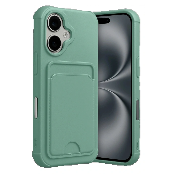 Apple iPhone 17 Kelvin Kartvizitli Silikon - Açık Yeşil