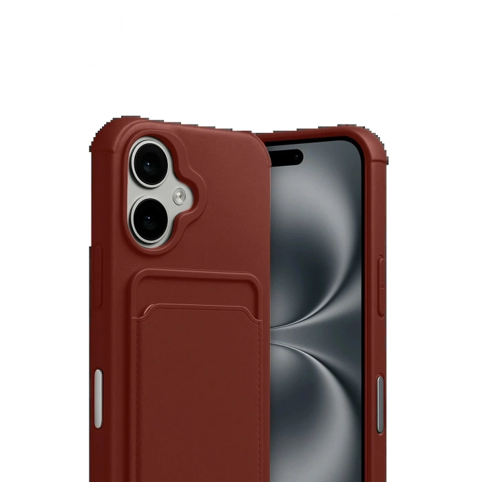 Apple iPhone 17 Kelvin Kartvizitli Silikon - Bordo