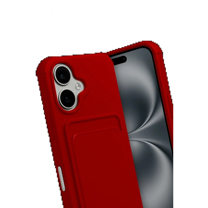 Apple iPhone 17 Kelvin Kartvizitli Silikon - Kırmızı