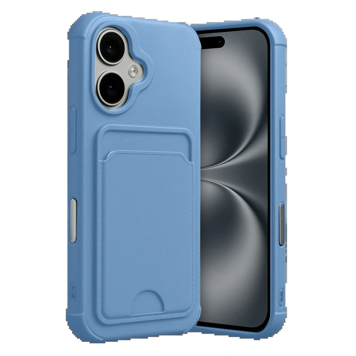 Apple iPhone 17 Kelvin Kartvizitli Silikon - Mavi