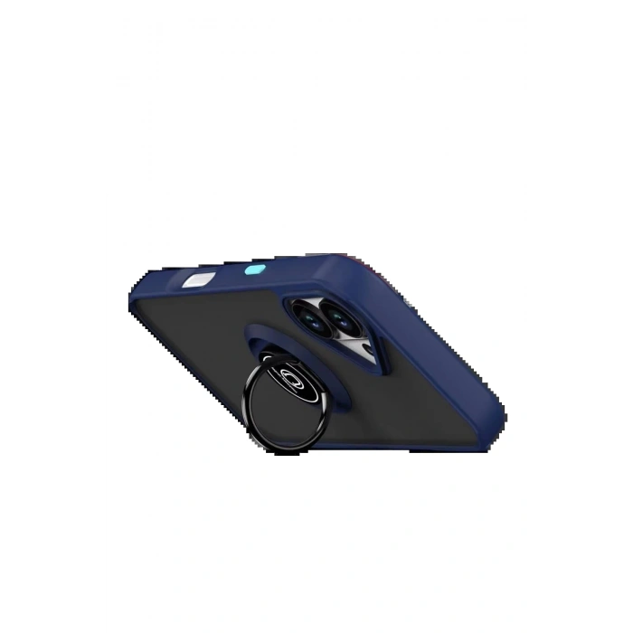 Apple iPhone 17 Montreal Yüzüklü Silikon Kapak - Lacivert