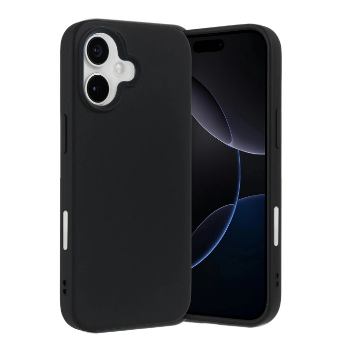 Apple iPhone 17 Nano içi Kadife Silikon - Siyah