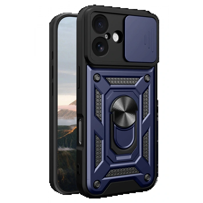 Apple iPhone 17 Pars Lens Yüzüklü Silikon - Lacivert