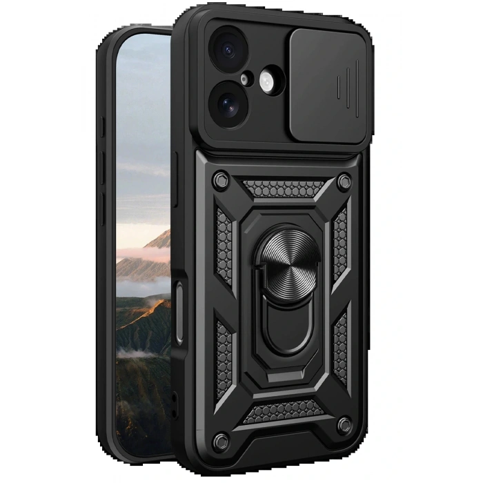 Apple iPhone 17 Pars Lens Yüzüklü Silikon - Siyah