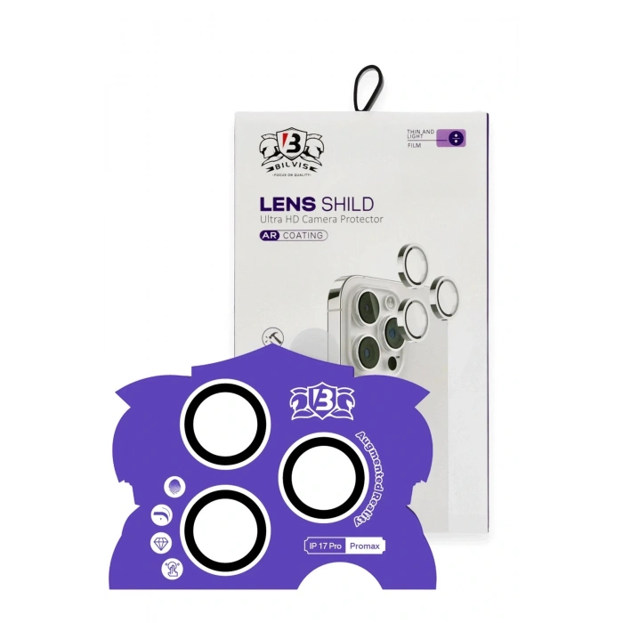 Apple iPhone 17 Pro Max Bilvis Titan Kamera Lens - Gümüş