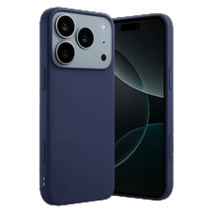 Apple iPhone 17 Pro Max First Silikon - Lacivert