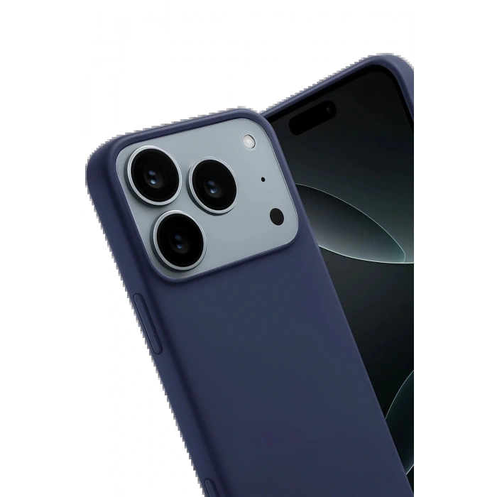 Apple iPhone 17 Pro Max First Silikon - Lacivert