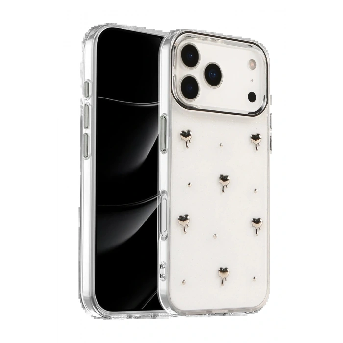 Apple iPhone 17 Pro Max Fiyonk Desenli Kapak - Desen 1