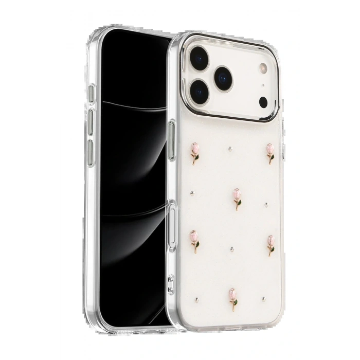 Apple iPhone 17 Pro Max Fiyonk Desenli Kapak - Desen 6