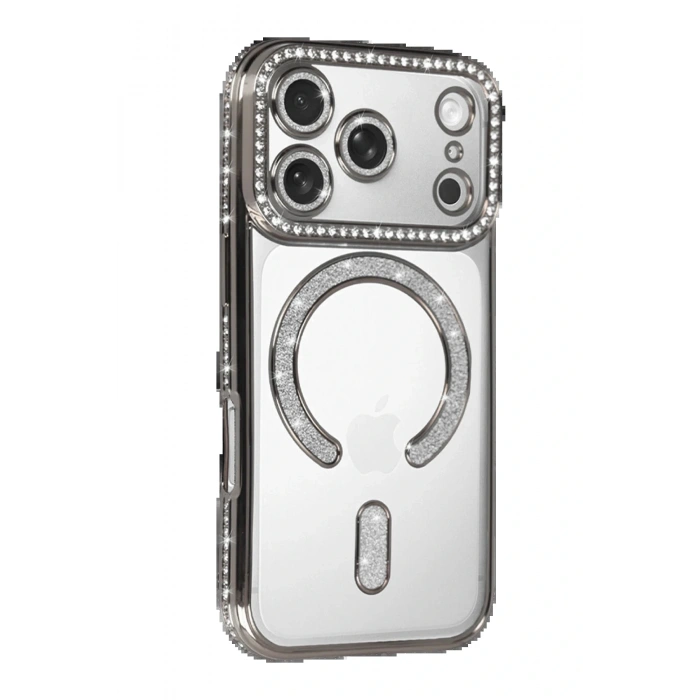 Apple iPhone 17 Pro Max Joke Simli Magneticsafe Kılıf - Gümüş