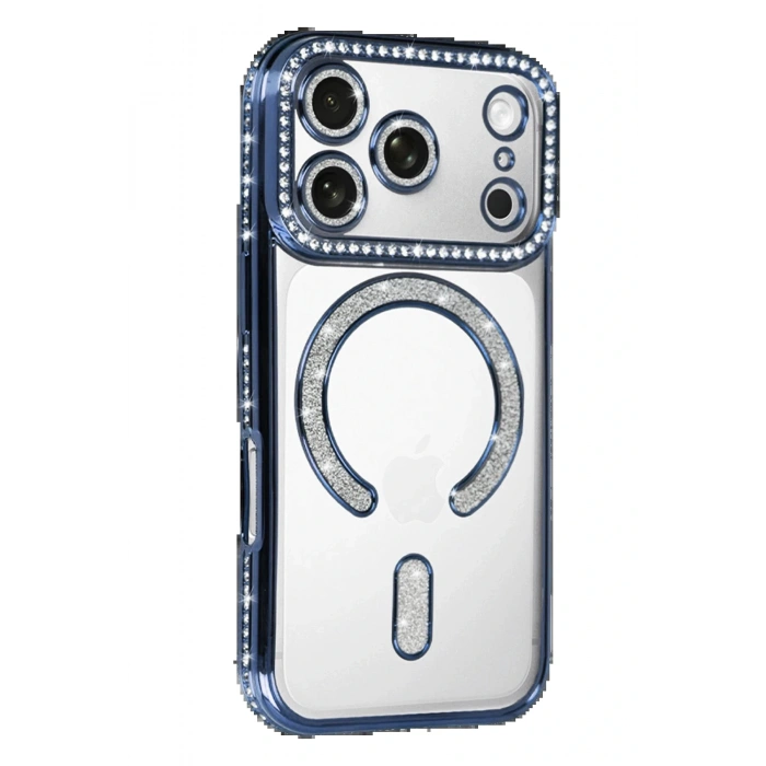 Apple iPhone 17 Pro Max Joke Simli Magneticsafe Kılıf - Mavi