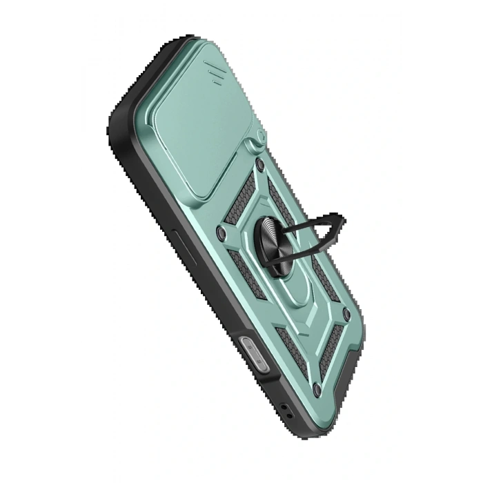 Apple iPhone 17 Pro Max Pars Lens Yüzüklü Silikon - Yeşil