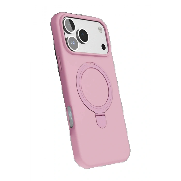 Apple iPhone 17 Pro Max Regal Magsafe Standlı Kapak - Açık Pembe