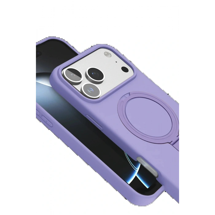 Apple iPhone 17 Pro Max Regal Magsafe Standlı Kapak - Lila