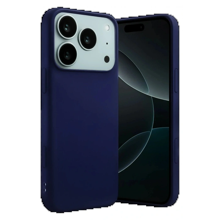 Apple iPhone 17 Pro Nano içi Kadife Silikon - Lacivert