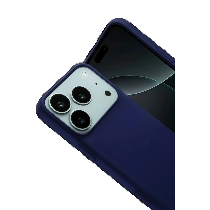 Apple iPhone 17 Pro Nano içi Kadife Silikon - Lacivert