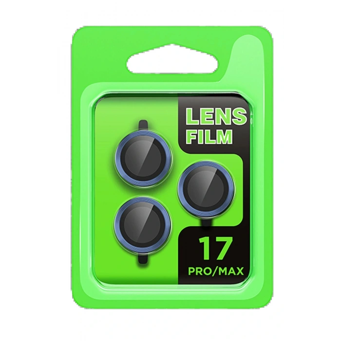 Apple iPhone 17 Pro Raze Metal Kamera Lens - Koyu Mavi