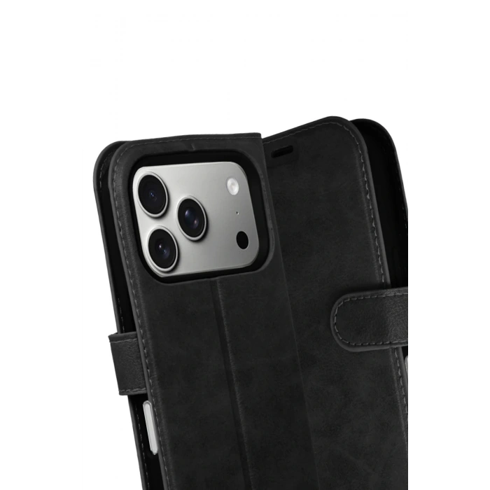 Apple iPhone 17 Pro Trend S Plus Kapaklı Kılıf - Siyah