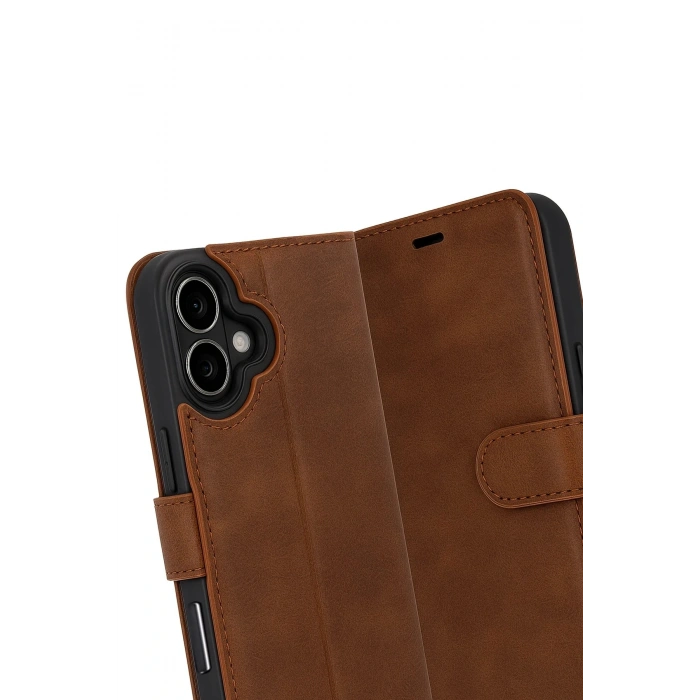 Apple iPhone 17 Trend S Plus Kapaklı Kılıf - Taba