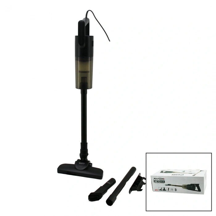 Awox Neto Vc-10 Siyah Metal Saplı Dik Elektrikli Süpürge 500w 5mt Kablosap=75+35=110cmhepa Filtre (4172)