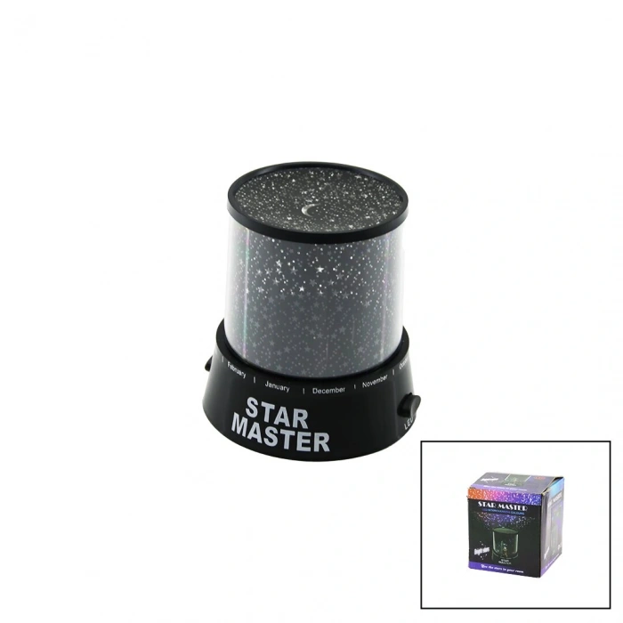 Ay - Yıldız Görselligece Lambası Pilli - Usbli Gün Işık - Renkli Işıkrenk Değiştirme - Manuel Dönerli (4172)