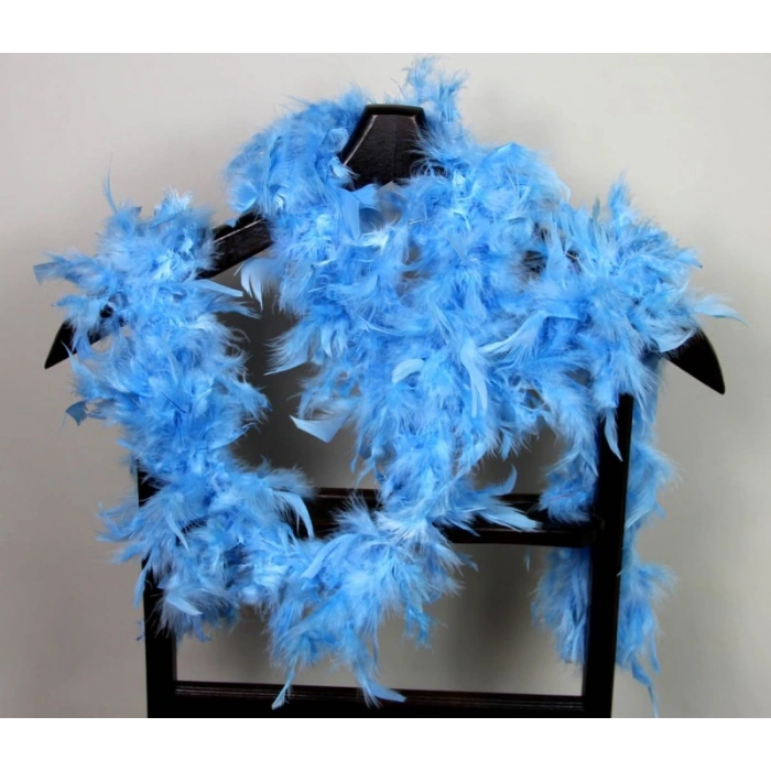 Bebek Mavisi Kabarık Tüylü Otriş Boa Dekorasyon Tüy 180 Cm (4172)