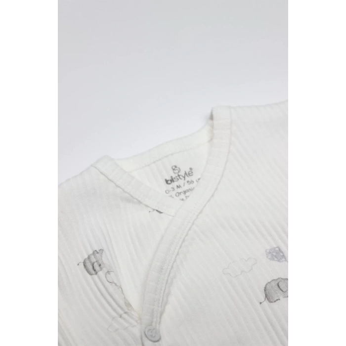 Bistyle Flying Elephant 3lü Zıbın Takım 13111 Ekru Gri