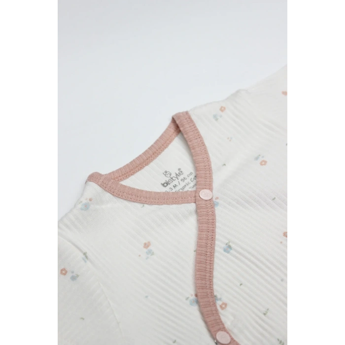 Bloom Rose 2li Yarım Kol Badi 17119 Ekru Gül Kurusu