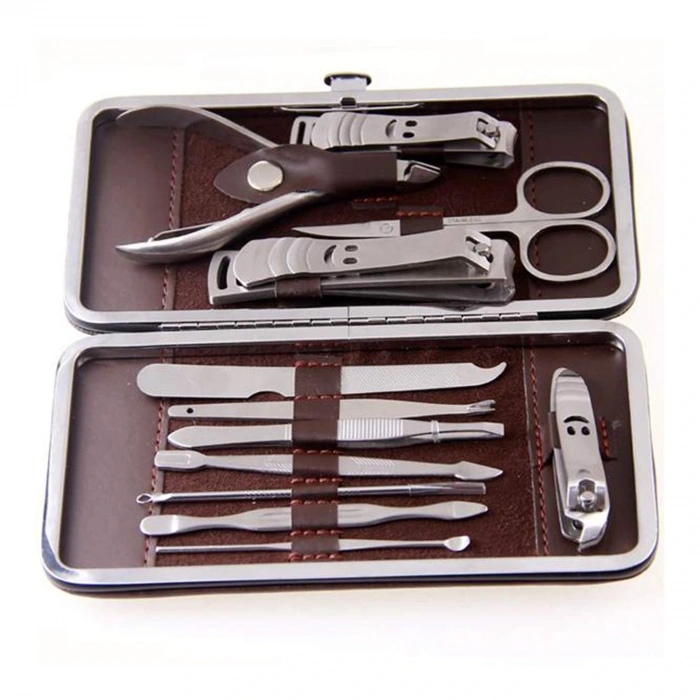 Çantalı Manikür Pensi Profesyonel Ve Manikür Pedikür Seti 13 Parça Tırnak Eti İtici Ve Cımbız (4172)