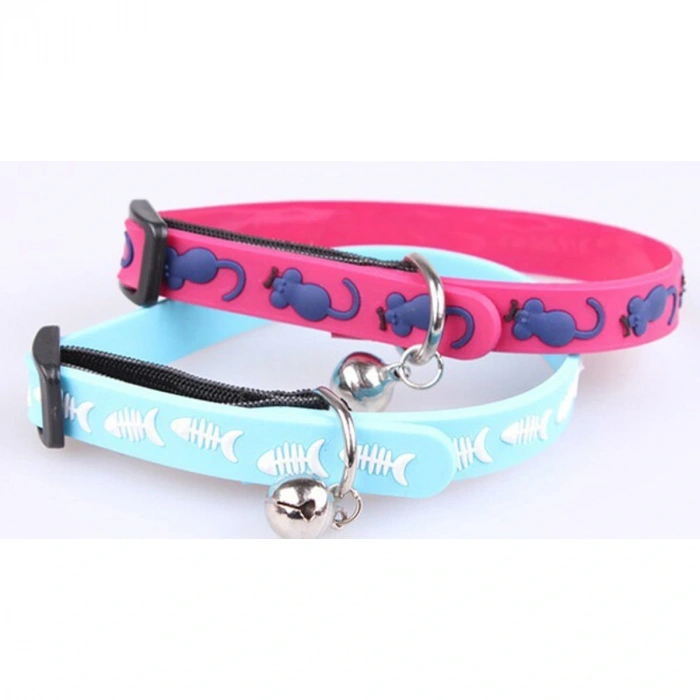 Çıngıraklı Zilli Sevimli Renkli Slikon Kedi Köpek Boyun Tasması (4172)