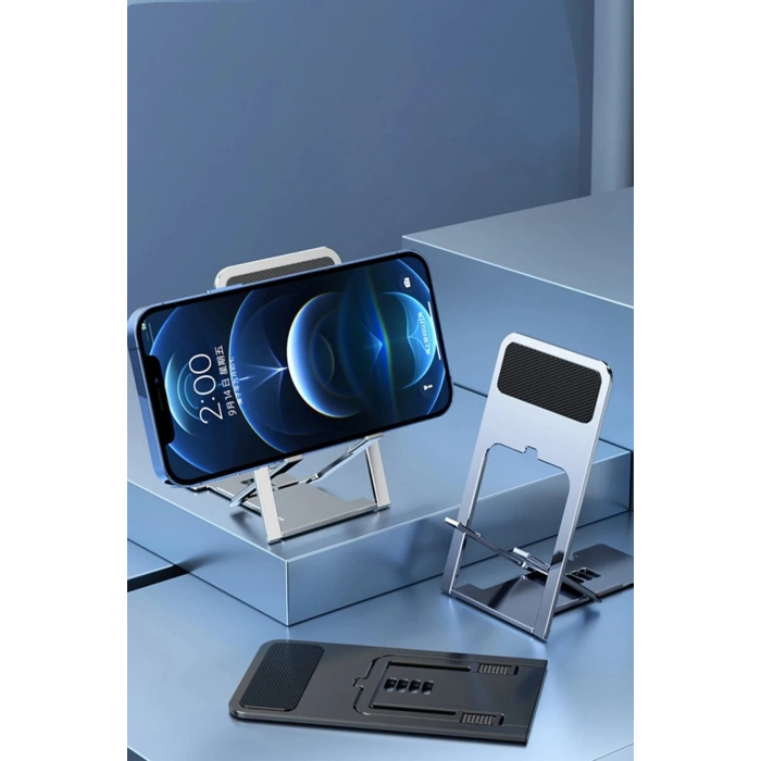 CM25 Ayarlanabilir Katlanabilir Masaüstü Telefon Tutucu - Siyah