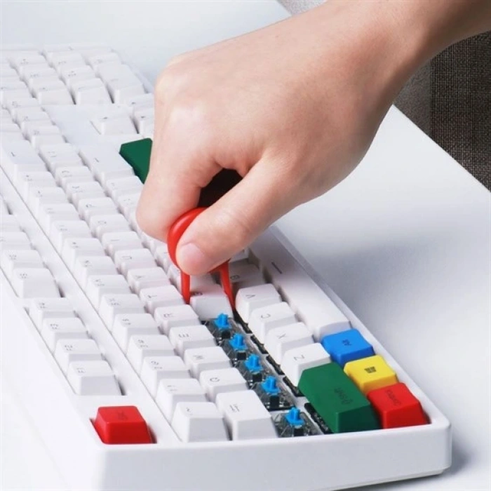 Çok Amaçlı Kırmızı Hassas Fırça Başlıklı  Bilgisayar Laptop Temizleme Fırçası (4172)