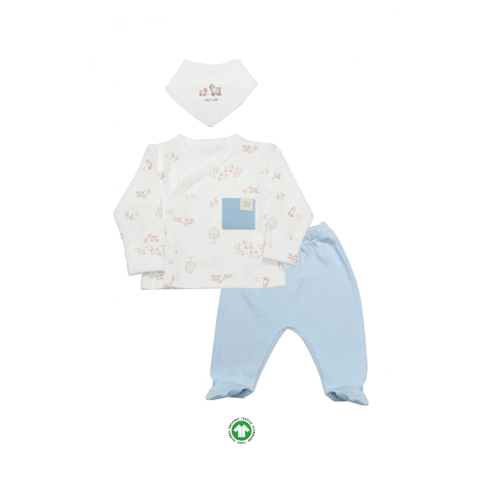 Curly Lamb 3lü Zıbın Takımı 13107 Bej Ekru