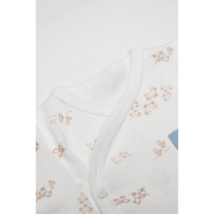 Curly Lamb 3lü Zıbın Takımı 13107 Bej Ekru