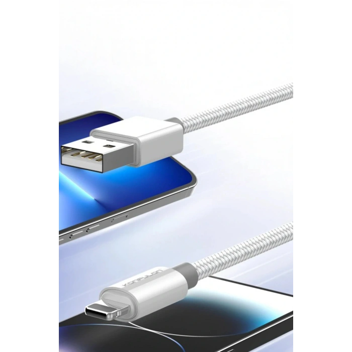 DC79 1M 3A USB to Lightning Hızlı Şarj Kablo - Beyaz