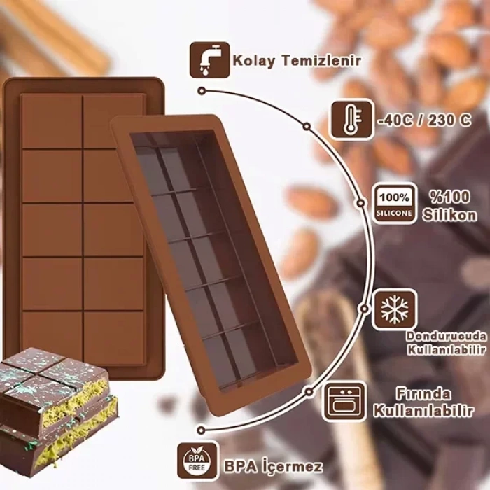 Dubai Çikolatası Kalıbı Çikolata Kalıbı Bpa Free (4172)