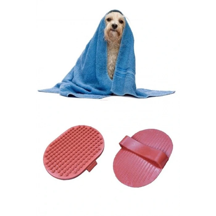 Ergonomik Masajlı Evcil Hayvan Kedi Köpek Yıkama Fırçası Aparatı (4172)