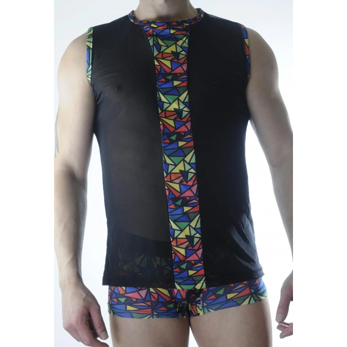 Erkek Transparan Renki Atlet Boxer Takımı