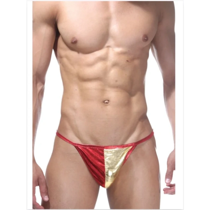 Fantezi Galatasaraylı Sarı Kırmızı Seksi Erkek Stirng - Tanga