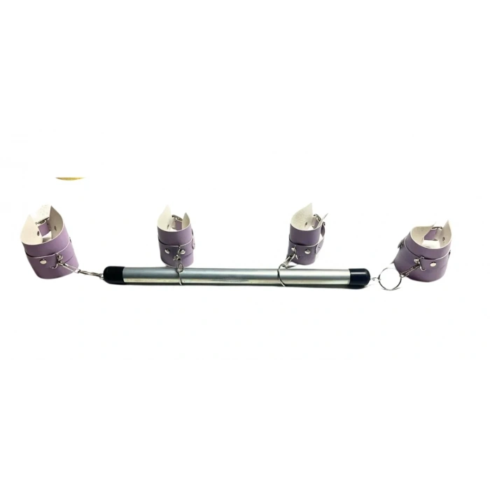 Fantezi Seksi Deri Borulu Lila El Ayak Kelepçesi